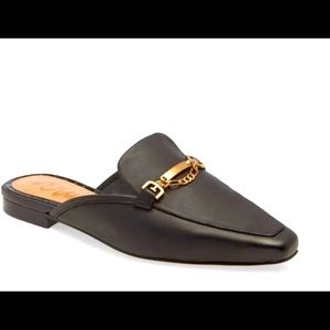 Sam Edelman Evelyn Black Leather Mules